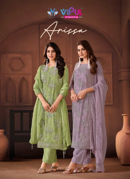 Arissa By Vipul Crinkle Chiffon Designer Salwar Suits Orders In India
